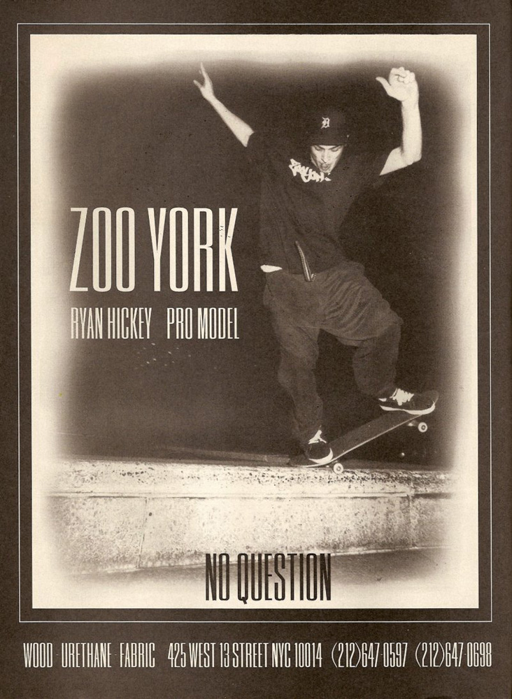 ZOO YORK SKATE STICKER Zoo York Skateboarding Black 2.5 in x 3 in Retro Decal 