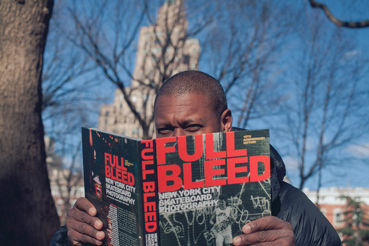 Full bleed New York City skateboarding 10th anniversary book